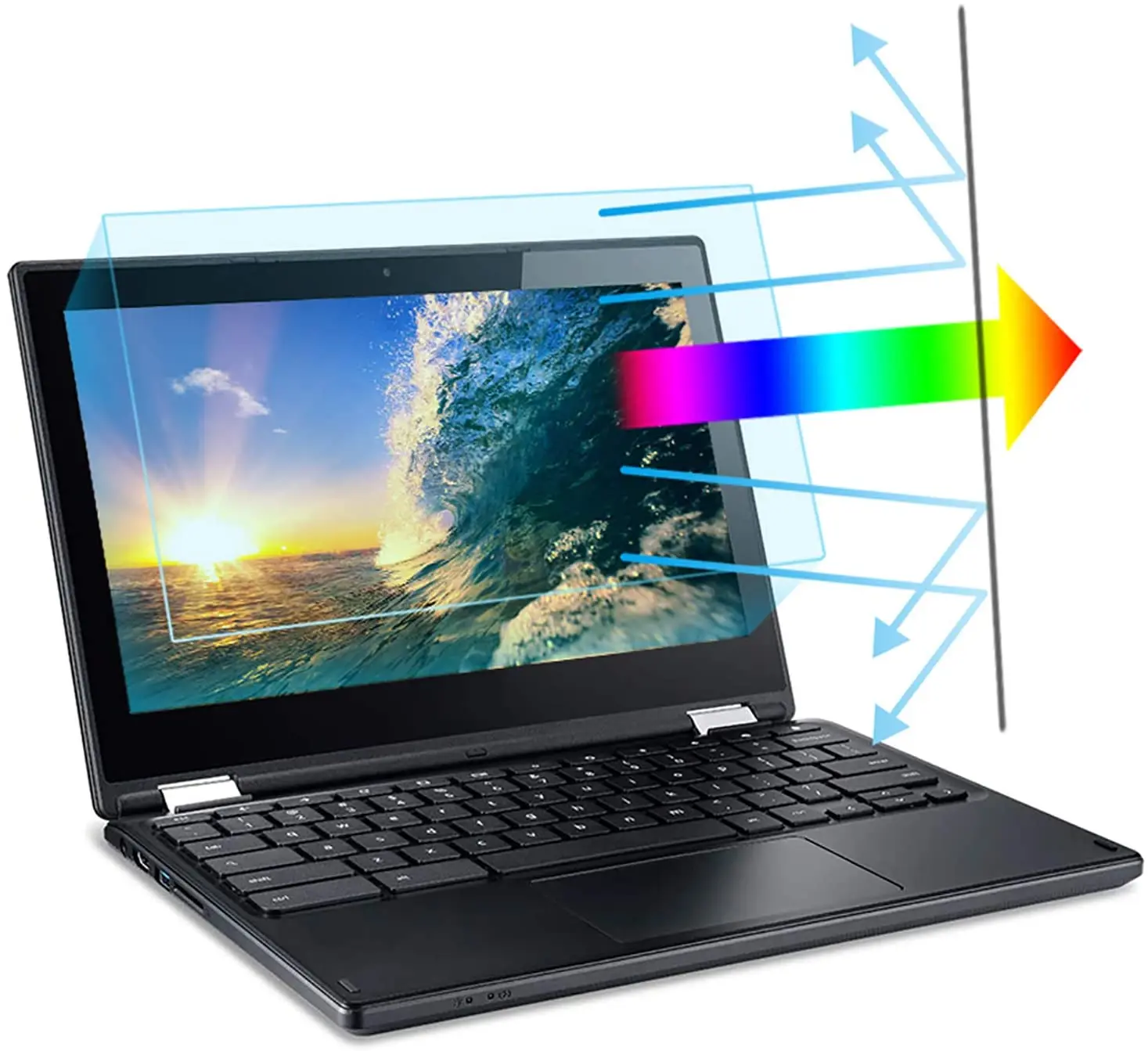 2X Anti Blue-Ray 13.3" Screen Protector Guard for Dell Inspiron 13 5000 7000 Series Touch screen |
