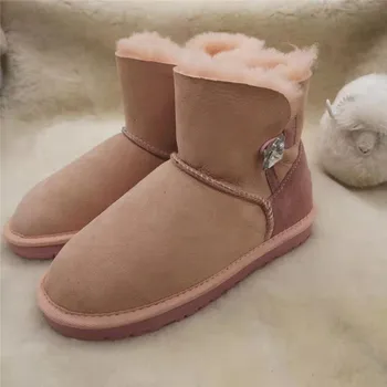 

Shoes Women 2019 Free Shipping China Brand 100% Real Sheepskin Classic Snow Boots For Women Winter Boots Wholesale Retail