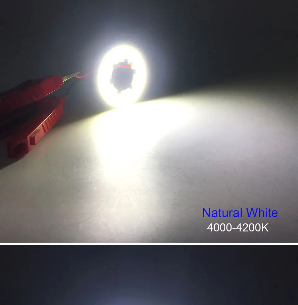 43 мм круглый COB Чип светодиодный светильник источник для внутреннего освещения лампы 5 Вт 15 в светодиодный светильник Теплый день холодный белый цвет 43 мм кольцо COB светильник s