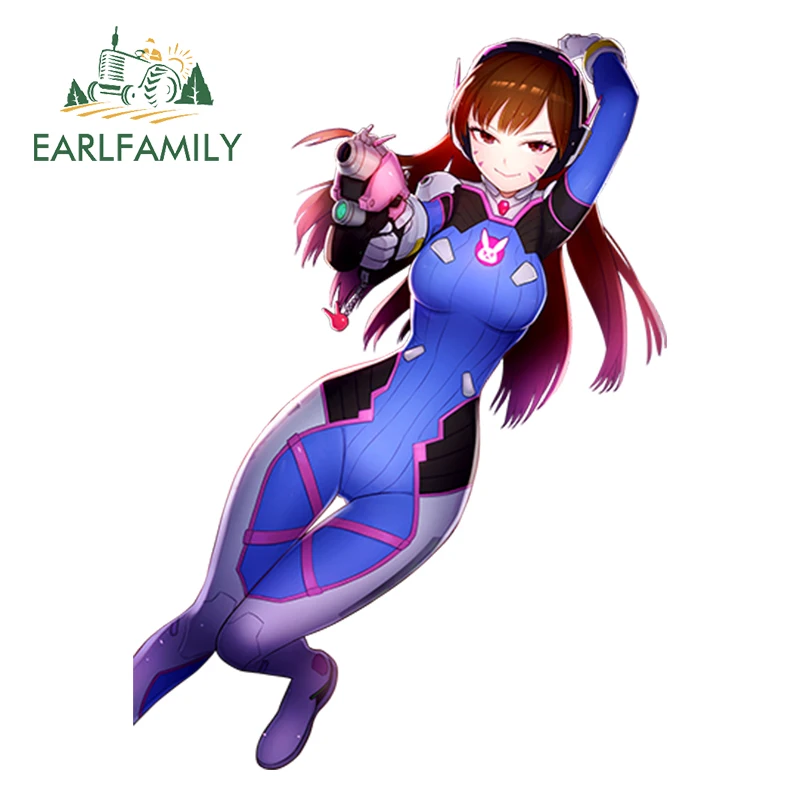 EARLFAMILY 13 см автомобильный Стайлинг сексуальная красота супер Overwatch DVa Hana песня