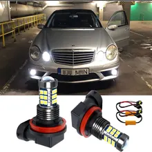 2PCS H8 H11 9006 HB4 LED Fog Light Bulb Canbus Decoders Erro Free For Mercedes Benz