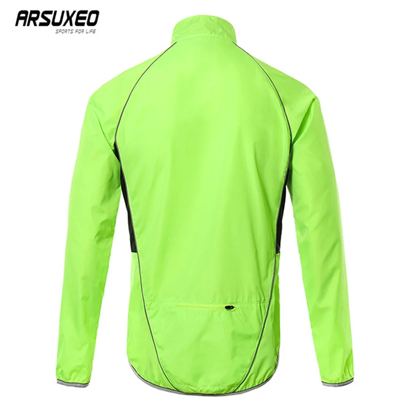 ARSUXEO Men's Outdoor Cycling Jacket cycling jacket cycling clothes Sports Waterproof Quick Dry Windbreaker Running Sun Protection Bicycle Skin Clothing