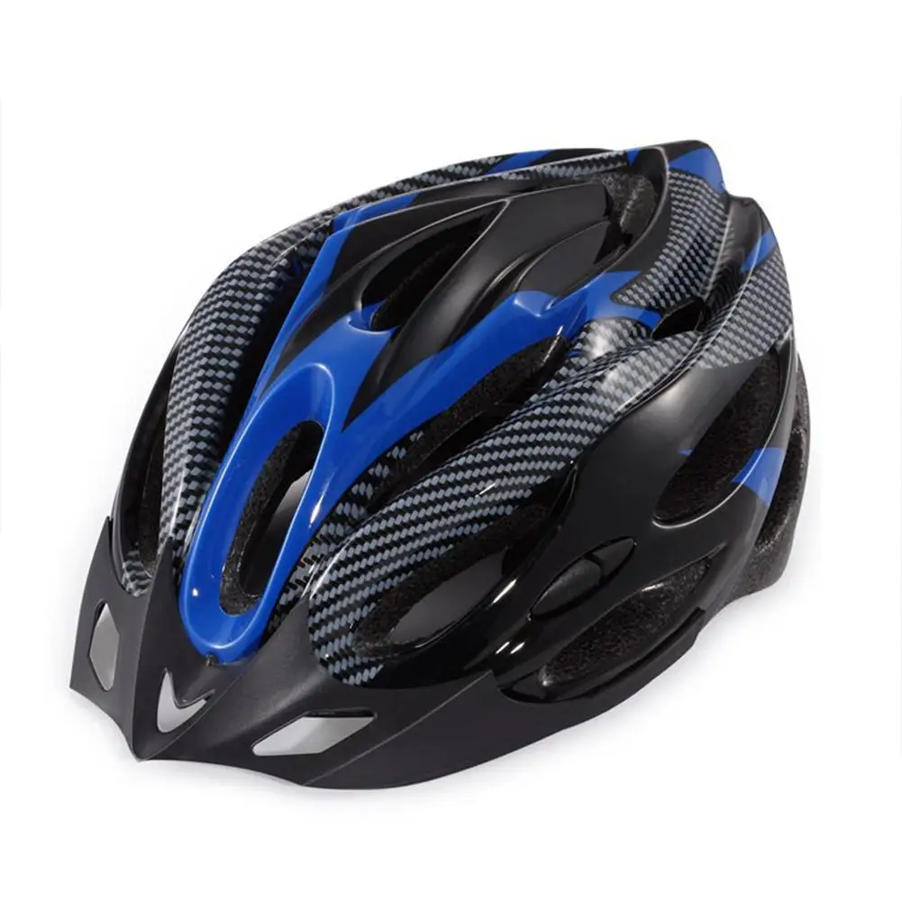 

Unisex Blue Black Cycling Riding Helmet Universal Nonintegrated Molding Helmet
