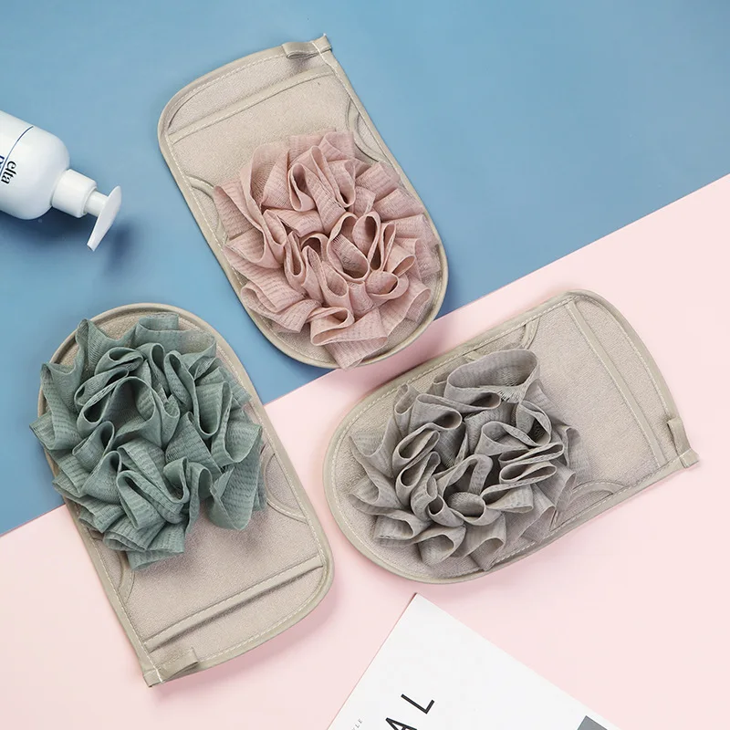 

1pcs Bath towel gloves household double-sided bath supplies adult bath flowers strong rubbing mud rub artifact