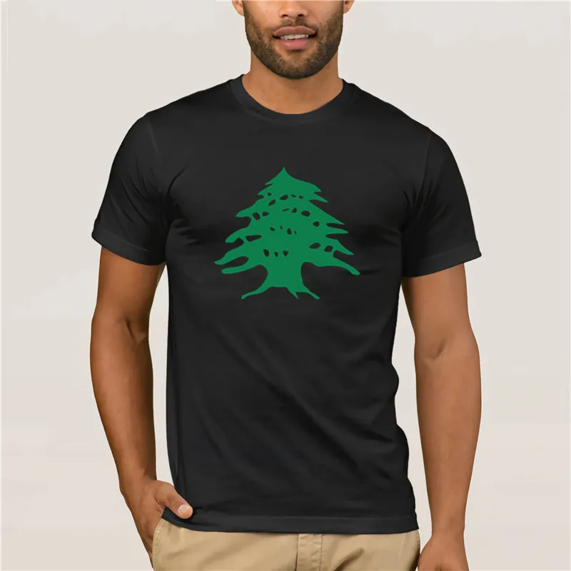 Summer Fashion Street Short Sleeve T-Shirt Omnitee Lebanon Flag T Shirt Cotton | Мужская одежда
