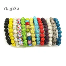 Yingwu,, хит, 50 шт./партия, 10 мм, стразы, круглые бусины, браслеты, браслеты, сделай сам, хрустальный шар, ювелирные изделия