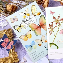 Ensemble de cartes postales mixtes «papillon rêve», Lot de 30 pièces, signets en papier pour écolières, belles cartes de vœux