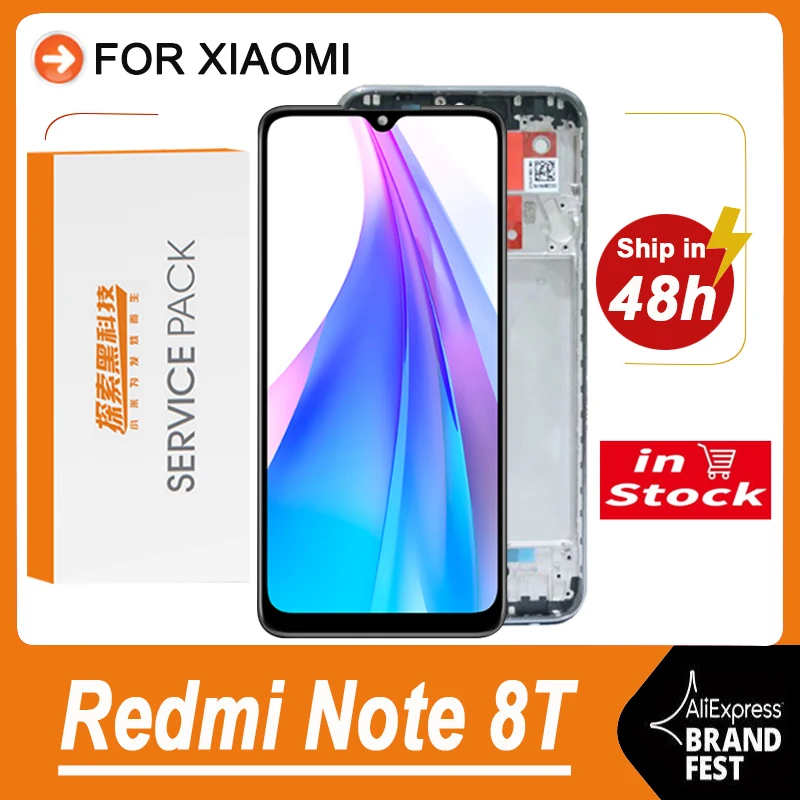 Дисплей для Xiaomi Redmi Note 8T 100% протестированный ЖК-дисплей с сенсорным экраном и