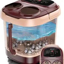 Для мытья ног, для ног, для ванной, с подогревом, бытовой Электрический массажер для ног, автоматический, постоянная температура, педикюр, пузырьки для здоровья ног