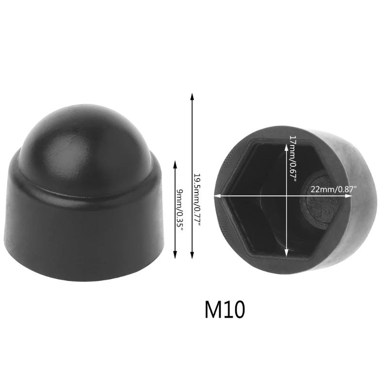 10Pcs M6 M8 M10 M12 Bolt Nut Dome Protection Caps Covers Exposed Hexagon Plastic