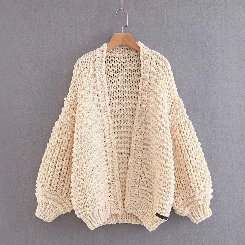 

2018 Western Style Spring And Summer WOMEN'S Dress New Style Handmade Sense Obesity Sleeve Knitted Cardigan Sweater Coat
