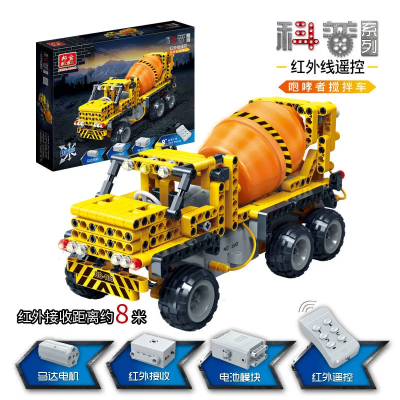 

BanBao Popularization of Science Educational Assembled Building Blocks CHILDREN'S Electric Toy Car Infrared Remote Control Engin