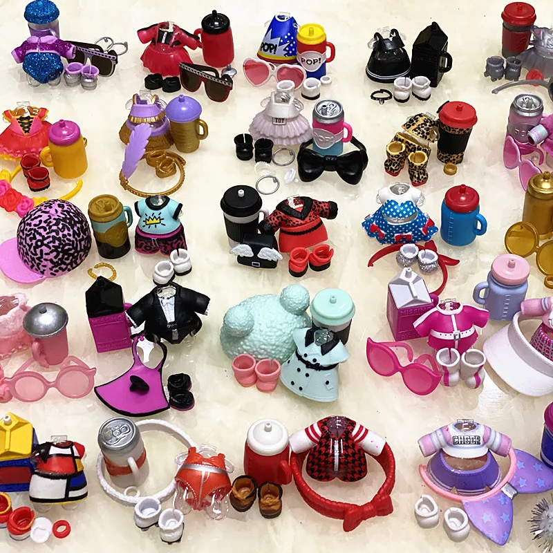 Lols Dolls Clothes Shoes Bottles Accessories Set For LOLs 8 cm Big Sister Doll Random 3/5/10 Sets plush doll accessories,doll shoes,barbie doll clothes,doll clothes accessories,doll clothes,doll accessories