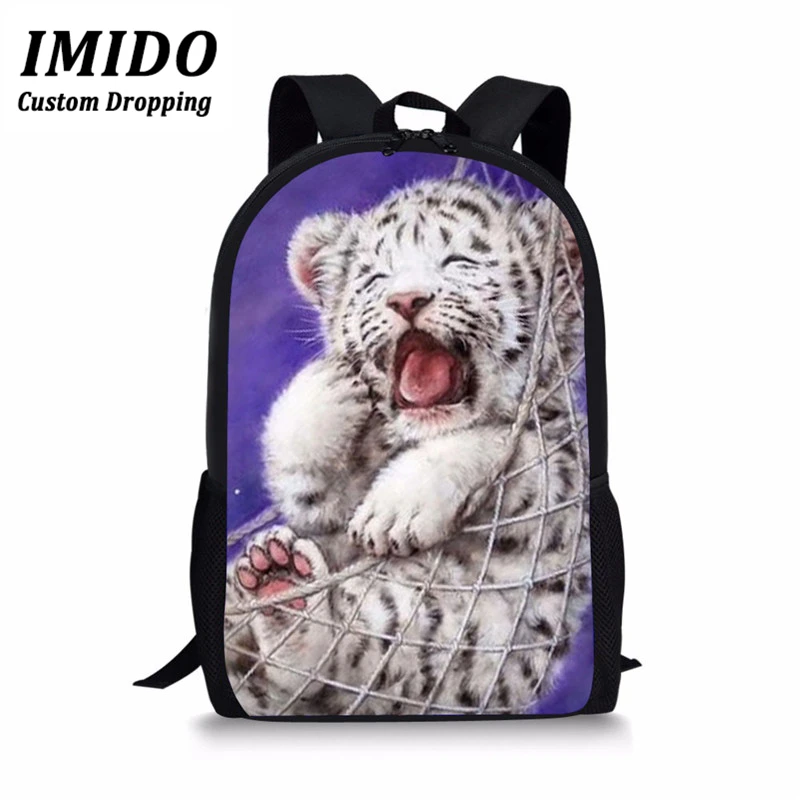 IMIDO Kawaii/школьная сумка с принтом панды для девочек-подростков; Милая школьная сумка для детей; рюкзак для школьников; функциональная сумка для книг; - Цвет: WLL3437C