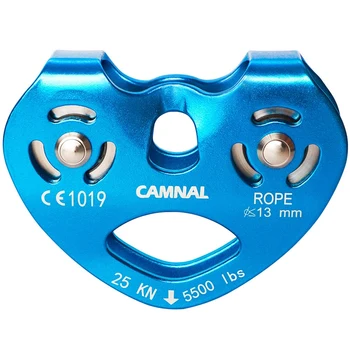 

Camnal Outdoor Double Shaft Double Pulley Block Climbing Crossing Cable Cable Pulley Spider Lifting Heart Shape