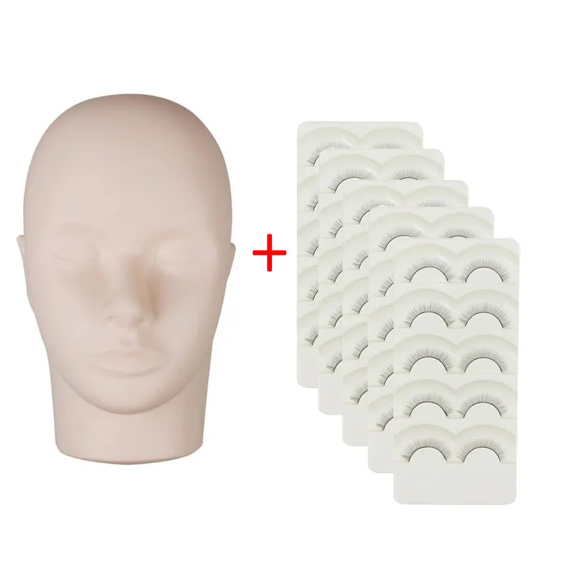 

Head Model for Eye Facial Make-up Practice Training Eyelash Extensions Mannequin Flat Head Practice Lashes