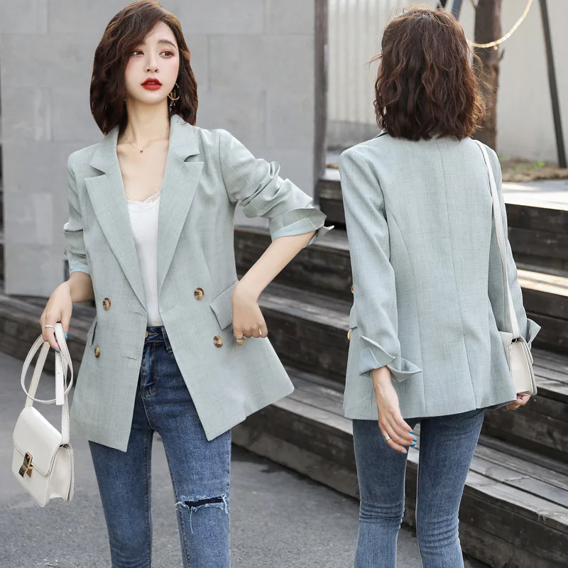 

Suit Jacket Women's Spring And Autumn 2019 New Style Korean-style Loose-Fit British-Style Western Style Versatile Slimming Suit