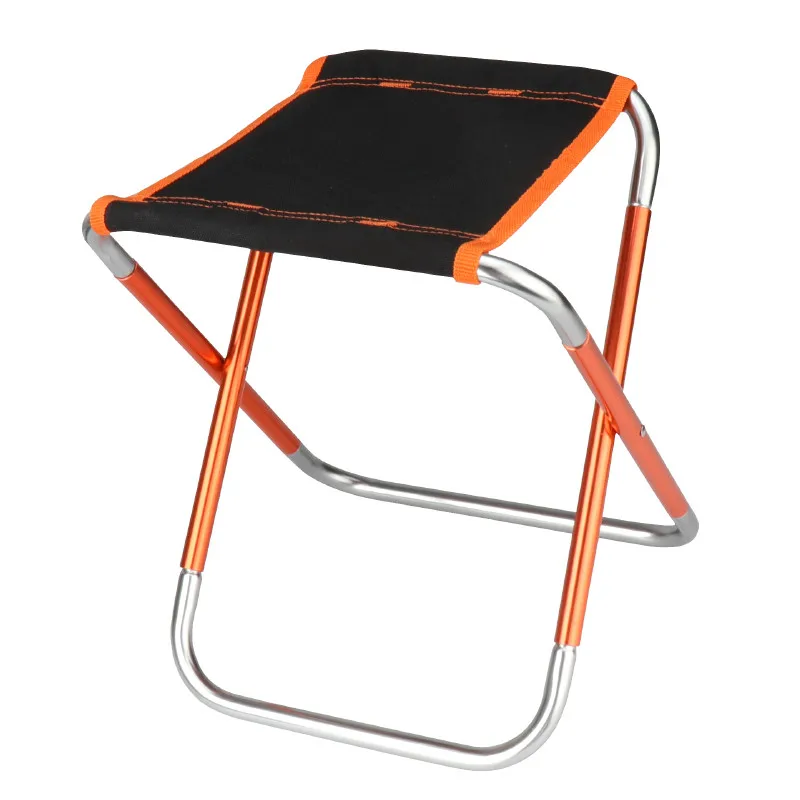 35# складной стул для рыбалки, пикника, легкий Кемпинг, складная алюминиевая ткань, для улицы, портативный, легко носить с собой, рыболовные инструменты - Цвет: Orange