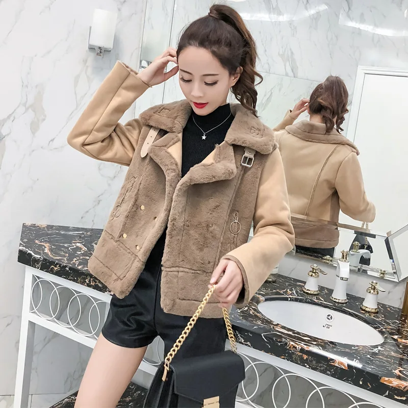 

Suede Lambs Wool Coat Women's Fall And Winter Clothes 2018 New Style Korean-style Students Short Jackets