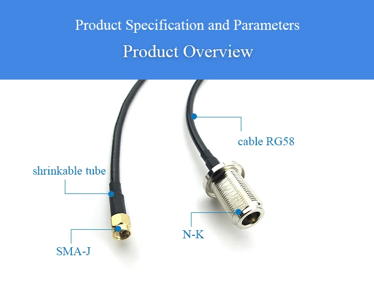N-K SMA-J мм, удлиняющий кабель, для FRP антенна 3 м 50ohm RG58 XC-NK-SJ-300
