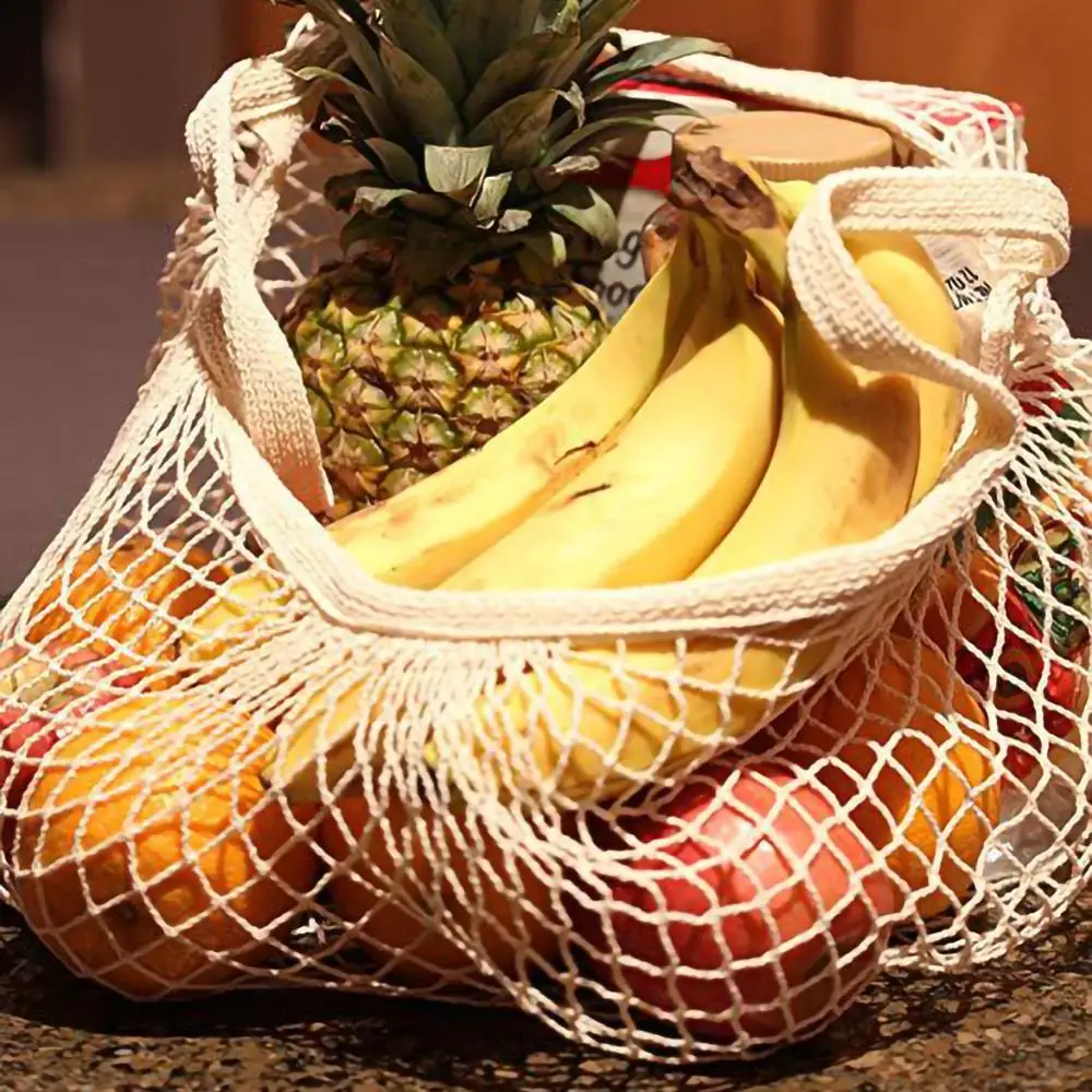 

1PCS Large Foldable Mesh Net String Shopping Bag Reusable Shopping bags Fruit Storage Handbag Cotton Totes Shopping Bags