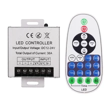 Dimmer uzaktan büyük güç 360W Led kutusu kontrol tek renkli Led şerit ışık DC12-24V karartma 23key IR uzaktan kumanda seti