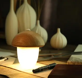 

LED night light decoration table lamp USB mushroom 3 lamp mode touch holiday creative rechargeable light bulb baby bedroom lamp