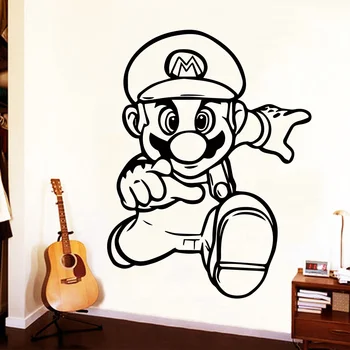 

Popular anime characters Mario Super Mario removable family wall decoration polyethylene wall stickers For Kids Room S314