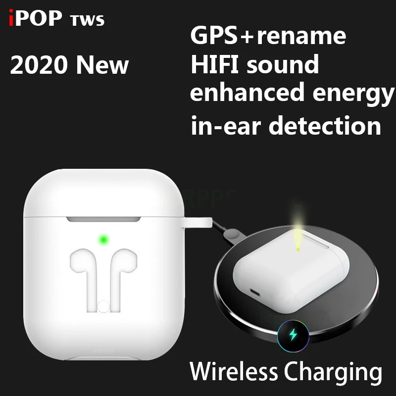 

IPop Air 2 TWS 2020 New wireless earphones bluetooth earbuds for smart phone android and iPhone
