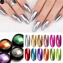 Розовое золото, зеркальный блеск для ногтей, порошок, металлик, серебро, фиолетовый хром, пигмент для ногтей, порошок, жемчужный эффект, украшение, маникюр, УФ-гель