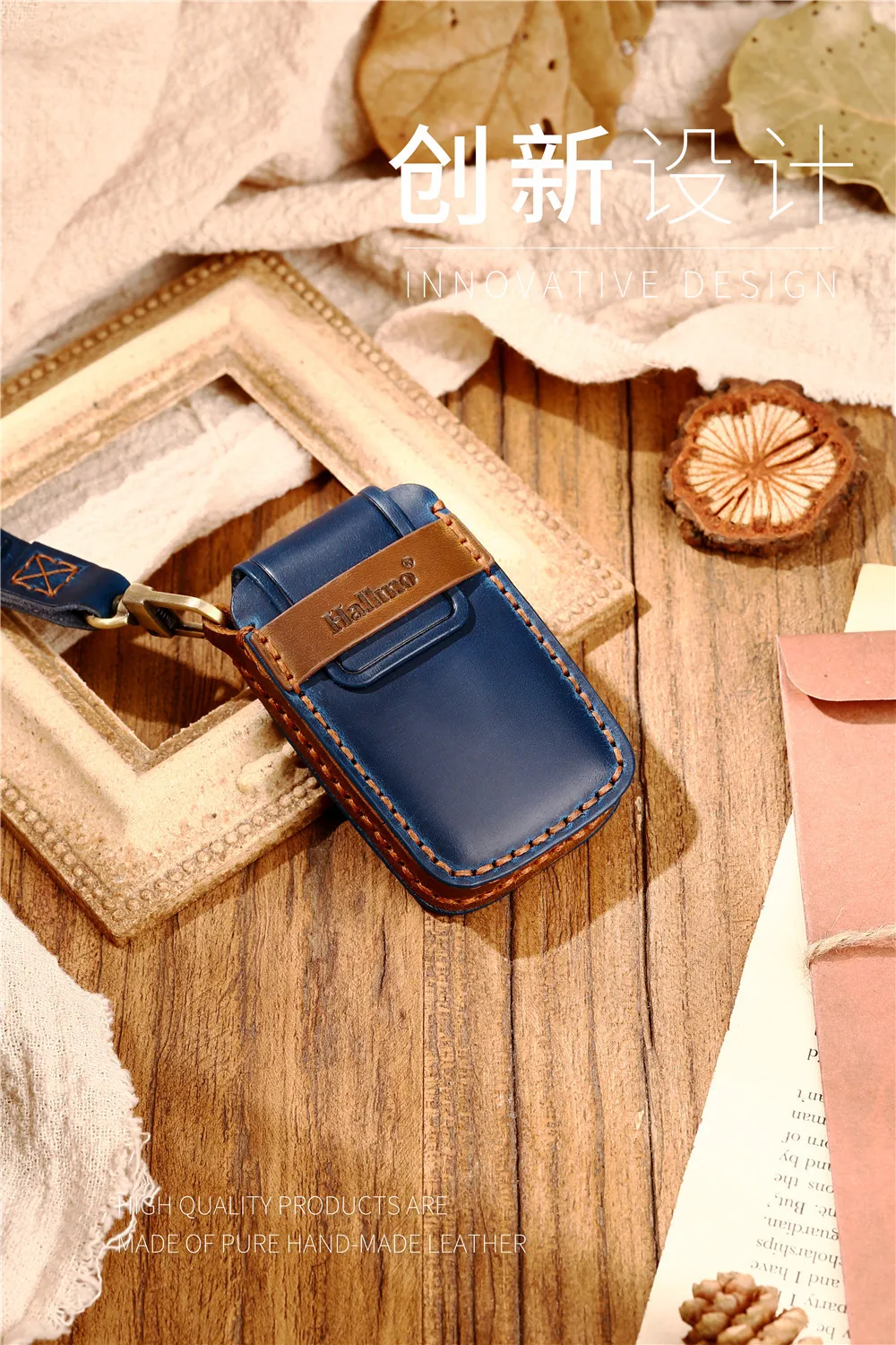 Portachiavi in pelle per auto portachiavi custodia in pelle per Land Rover Discovery Evoque Sport Freelander 2 LR4 per Jaguar e-pace XF XJL - H5b2862acedbf4090bd669a64b67183a7j