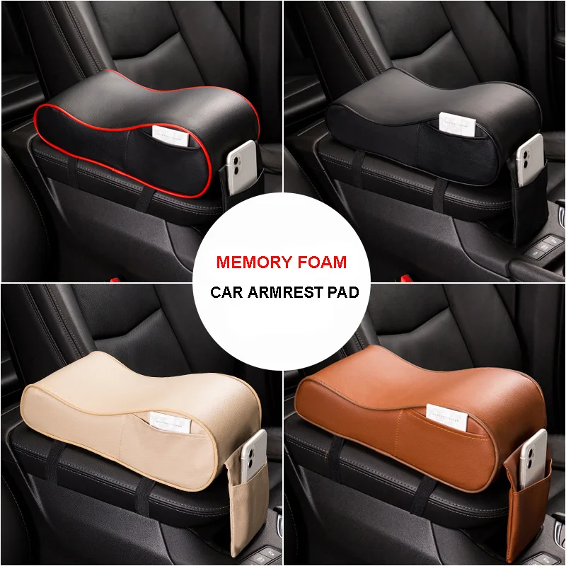Leather Car Central Armrest Pad Universal Heightening Hand Arm Support