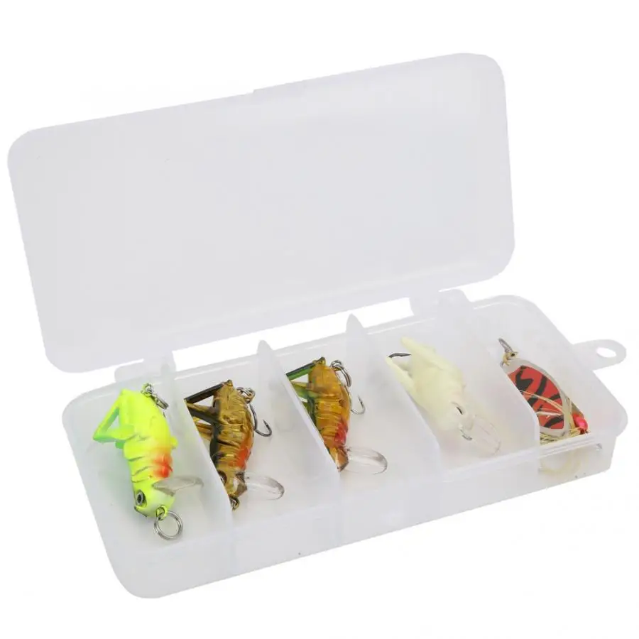 Жесткая Рыболовная Приманка 5 шт. кузнечик искусственная рыболовная приманка с