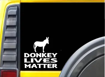 Pegatina de burro Lives Matter k178, calcomanía de rescate de jack burro de 6 pulgadas, pegatina de ordenador