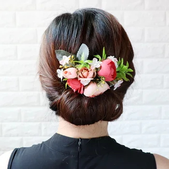 

European Bud cha shu Travel Seaside Flower pan fa shu Hot Bride Wedding Hair Accessories