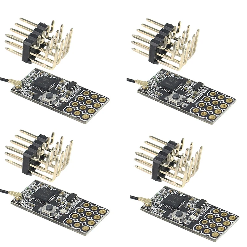 4PCS 2.4G 4CH Mini Frsky D8 Compatible Receiver with PWM Output for FRSKY DJT/DFT/DHT Transmitter RC FPV Racing Drone | Игрушки и хобби