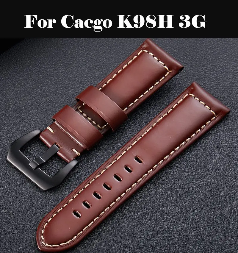 

20 22 26 MM Genuine Leather watch band smart watch accessories bracelet strap band For Cacgo K98H 3G