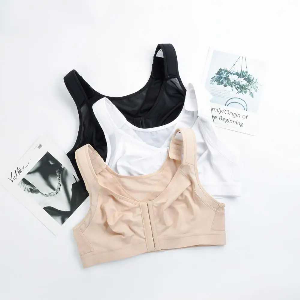 Бюстгальтер для женщин черный белый бежевый размеры 34 40 B C D DD|bra black|posture brafront closure |
