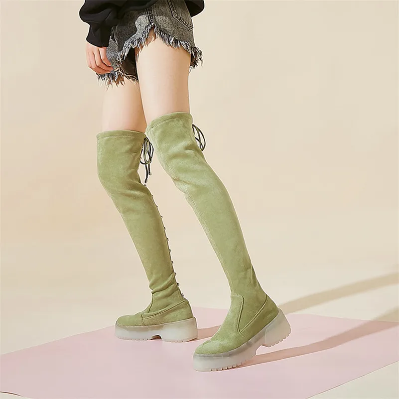 kid thigh high boots