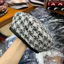 01911-tin022 твидовый сетчатый Дамский берет, женская шапка для отдыха