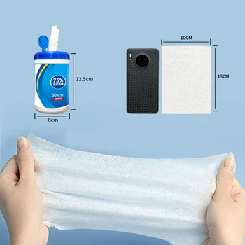 

3 Barrels 75% Alcohol Wipes Household Disposable Disinfection Wipes Alcohol Cotton Pad Wet Wipes Wholesale