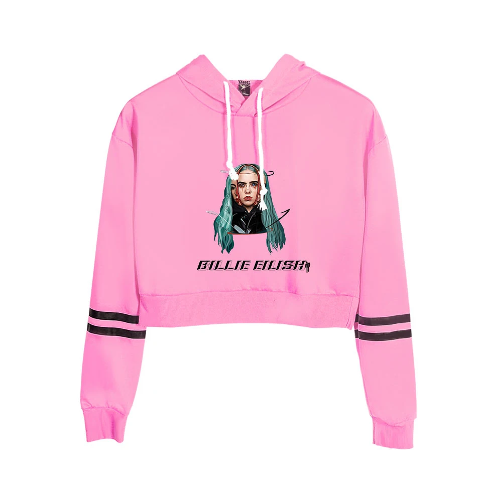 Список Billie Eilish Kpop, укороченный топ, худи для женщин, хлопок, Harajuku, высокое качество, Billie Eilish, оранжевая толстовка с капюшоном для девочек