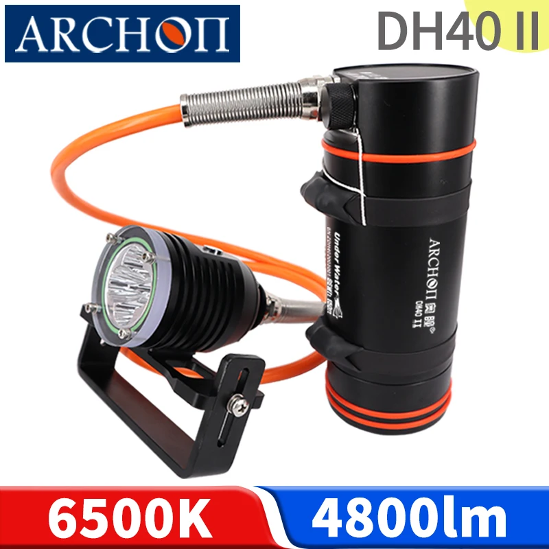 DH40 II Long battery life diving lights SOS 72h diving flashlight Underwater 100m diving spotlight diving photoraphy fill light