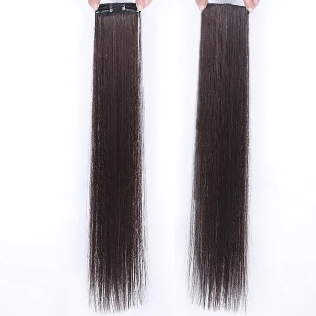 33 2 clips /1 piece Black gold brown White long curly hair wig hair piece Hair extension - Цвет: 33