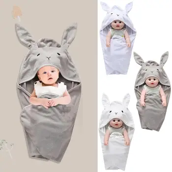 

Hooded Bath Towel for Newborn Bath Towel Nap Blanket Animal Towel Cartoon Baby Swaddle Sleeping Bedding Quilt Baby Bath Towel