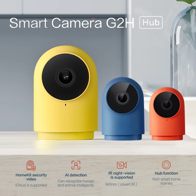 Aqara-cámara inteligente G2H, 1080P, HD, edición de puerta de enlace, visión nocturna, móvil para Apple HomeKit APP Zigbee, seguridad del hogar, EU/US/UK/AU/Plug