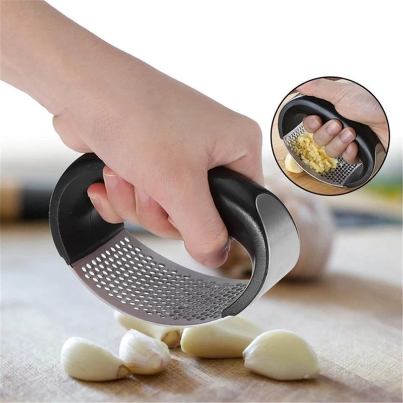 Cozinha чесночный прижимной изогнутый нож для измельчения чеснока измельчитель из
