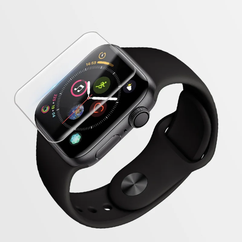 Полноэкранное Защитное стекло для iWatch 4, Гидрогелевая пленка для Apple Watch 1, 2, 3, 4, закаленная пленка, HD изогнутое стекло, 38 мм, 42 мм, 40 мм