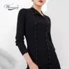 Fall Winter Ladies Long and Short Slim Fit Sexy Double Breasted Solid Dress Women Knitted Base Dress 2022 Long Sleeve C-207 ► Photo 1/6