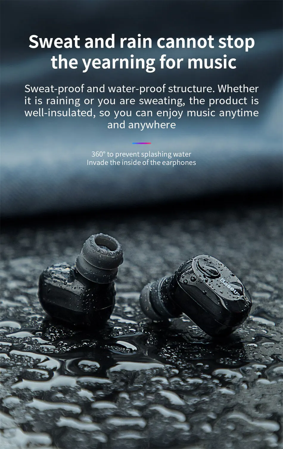 Baseus Encok W01 TWS Bluetooth 5.0 Wireless Earbuds description image 5